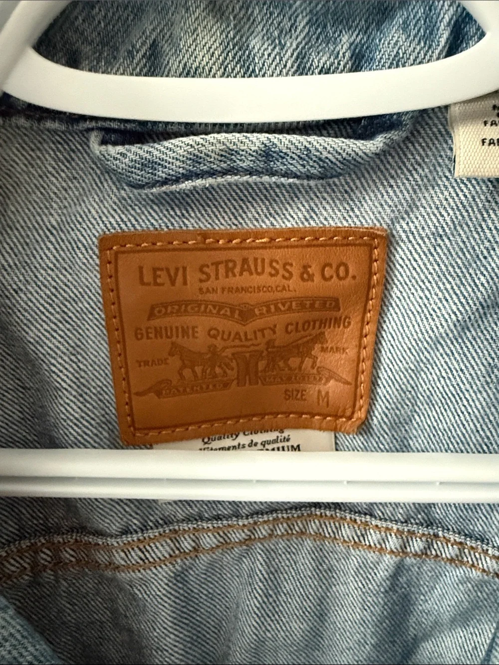 Levi's Light Wash Denim Jacket in Pale Blue - Picture 2 of 5